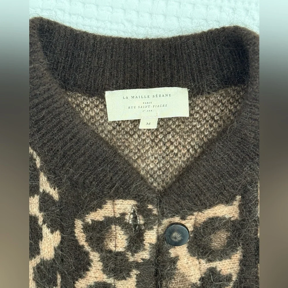 Sezane Noah sweater jacket size Medium, NWOT - Picture 11 of 12